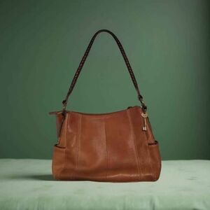 Fossil Tan Leather Shoulder Bag